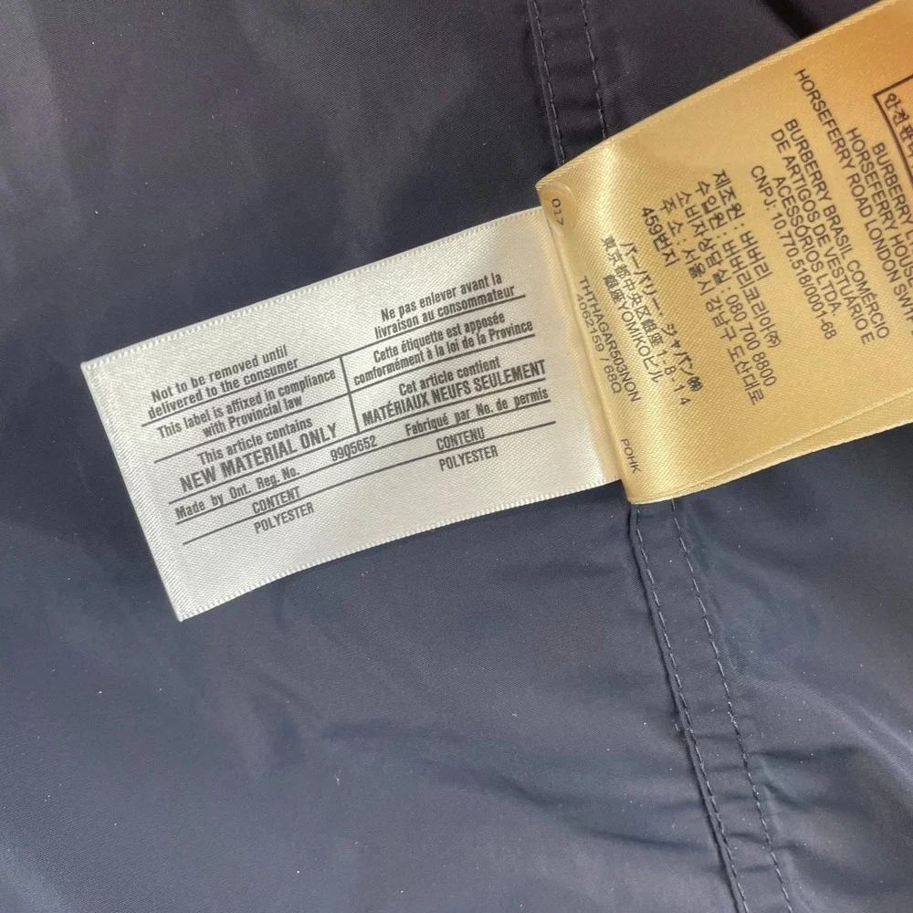 Burberry London Hedley Hooded Zip-Up JacketMen 52 Navy Packable Hood $590 - Picture 15 of 15